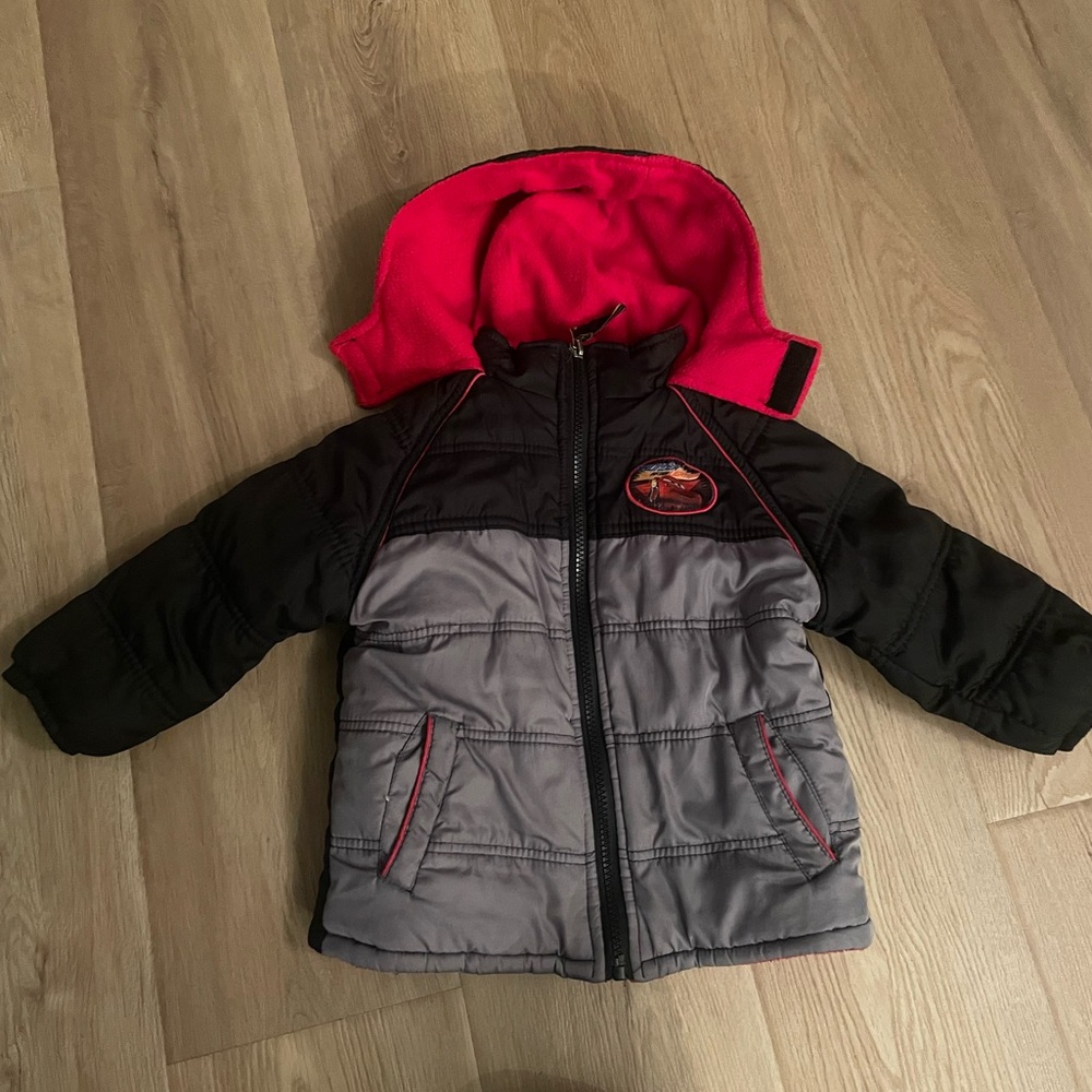 Disney Lightning McQueen Winter Coat with Cars Patch, 2T